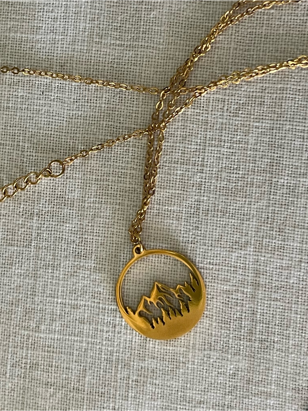 Gold Mountain Pendant Necklace - Women Jewelry